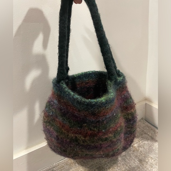 Handbags - Fuzzy Boho Tote Bag Purse Satchel Medium Sized Bohemian Hippie Minimalist